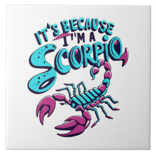 Astrological Scorpio Vibes Vintage Zodiac Sign Ceramic Tile