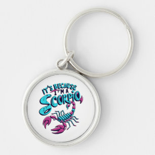 Astrological Scorpio Vibes Vintage Zodiac Sign Key Ring