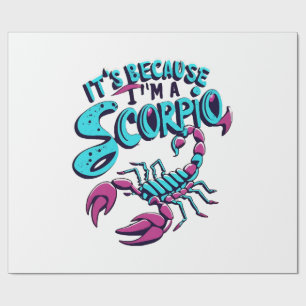 Astrological Scorpio Vibes Vintage Zodiac Sign Wrapping Paper