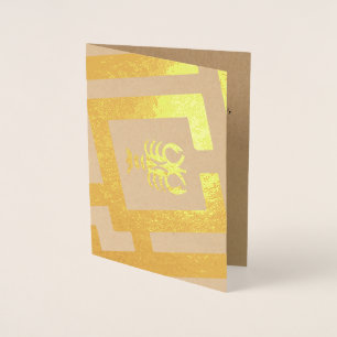 Astrological Sign Cancer Foil Decor Custom Text Card