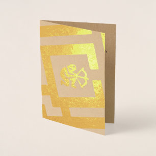 Astrological Sign Sagittarius Foil Custom Text Card