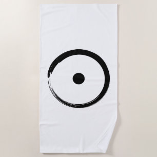Astrological Sun Sign - Buddhism Zen Circle 1 Beach Towel