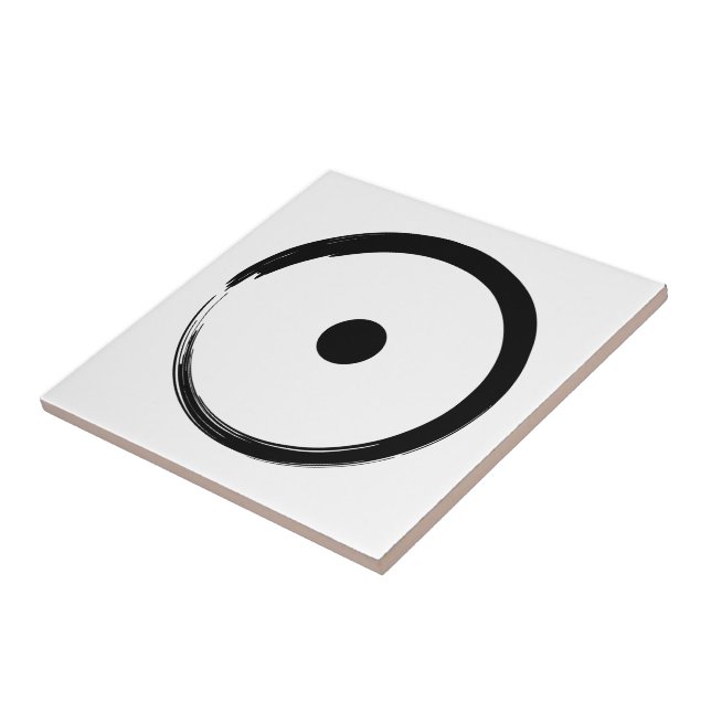 Astrological Sun Sign - Buddhism Zen Circle 1 Ceramic Tile (Side)