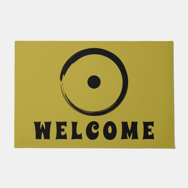 Astrological Sun Sign - Buddhism Zen Circle 1 Doormat (Front)