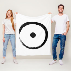 Astrological Sun Sign - Buddhism Zen Circle 1 Fleece Blanket