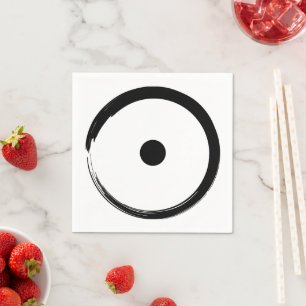 Astrological Sun Sign - Buddhism Zen Circle 1 Napkin
