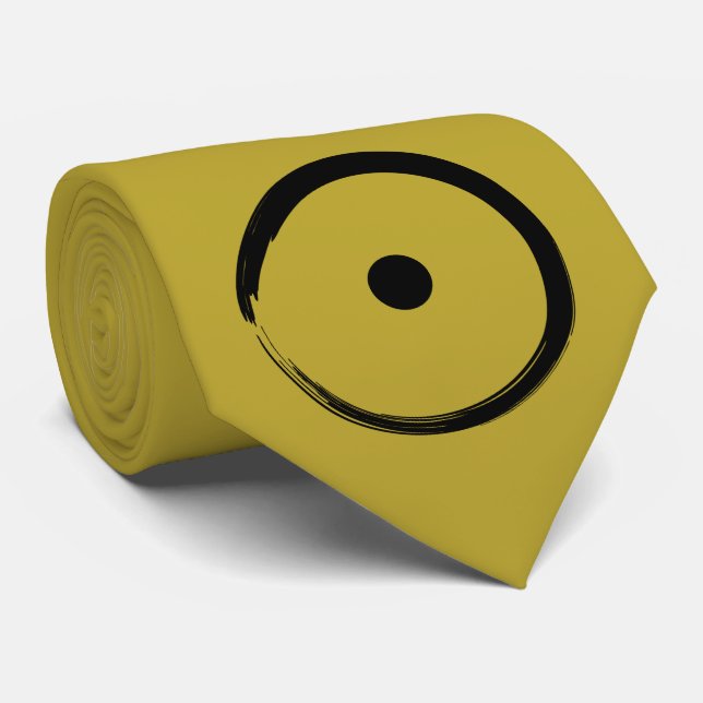 Astrological Sun Sign - Buddhism Zen Circle 1 Tie (Rolled)