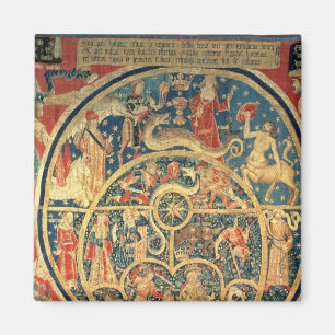 Astrological tapestry magnet