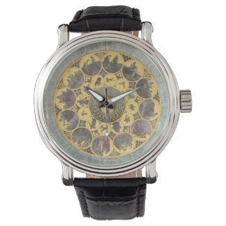 Astrological vintage zodiac sign watch