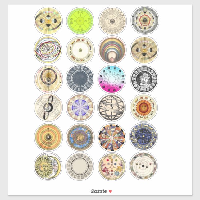  astrological zodiac charts celestial art collage  (Sheet)