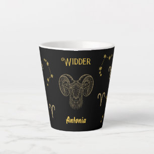Astrologisches Sternzeichen Widder -  Latte Mug