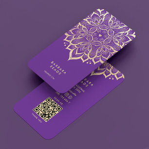 Astrologist Healer Royal Purple Elegant Mandala Business Card