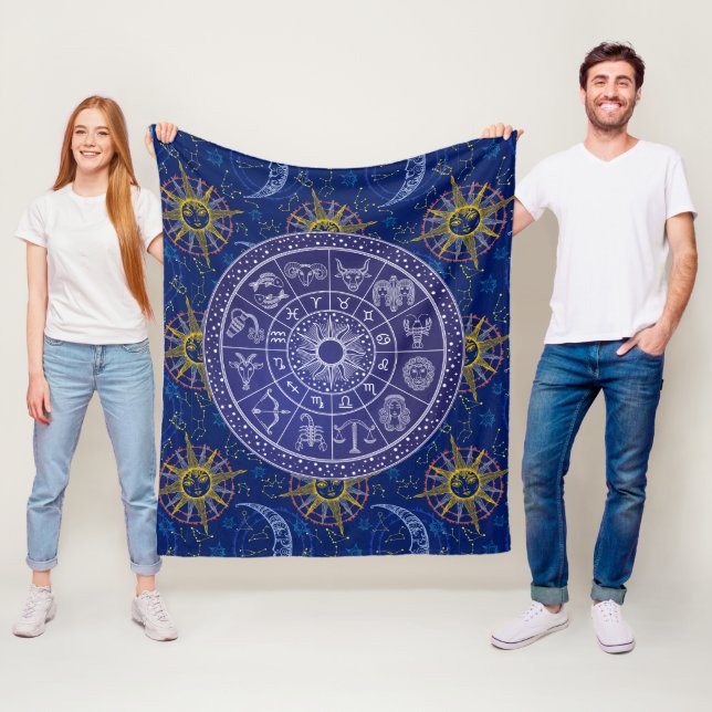 Astrology Chart Fleece Blanket (In Situ)
