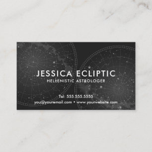 Astrology Constellations Chart (B&W) Astrologer Business Card