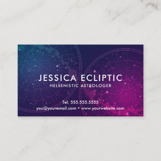Astrology Constellations Chart (Colour) Astrologer Business Card