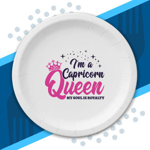 Astrology - December January Birthday - Capricorn Paper Plate