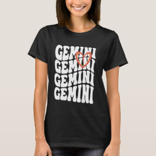 Astrology Graphic Gemini Zodiac Sign T-Shirt