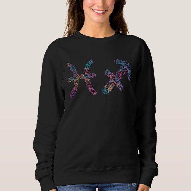 Astrology Horoscope Zodiac Signs Gemini and Sagitt Sweatshirt (Front)