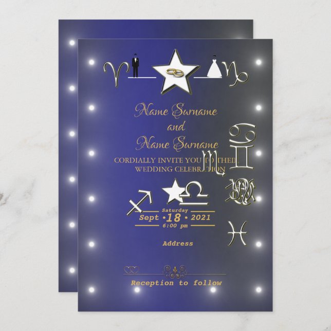 Astrology Invitation (Front/Back)