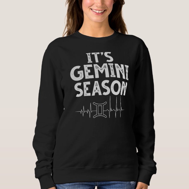 Astrology May Or June Birthday Zodiac Sign Gemini Sweatshirt (Front)