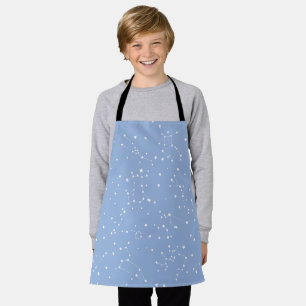Astrology Pastel Blue White Stars Constellation Apron