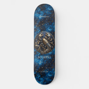 Astrology Personalised Scorpio Skateboard