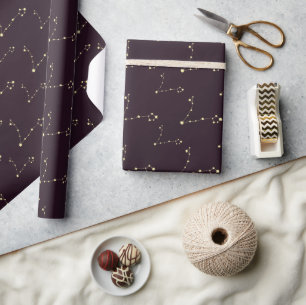 Astrology Pisces Cosmic Stars Constellation Zodiac Wrapping Paper