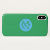 astrology Pisces zodiac sign birth green design Case-Mate iPhone Case (Back (Horizontal))