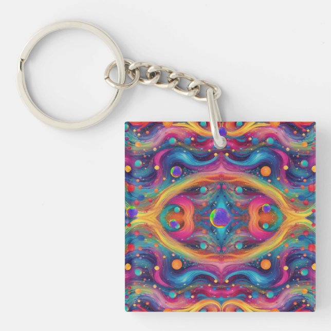 Astrology planet space galaxy universe  key ring (Front)