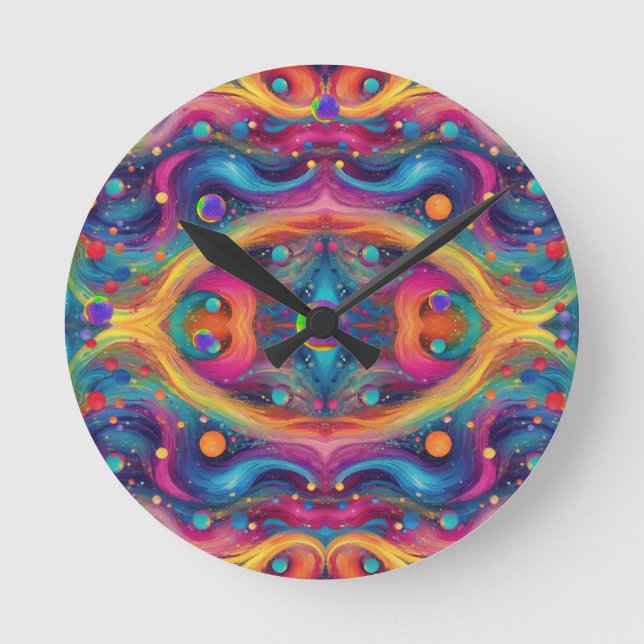 Astrology planet space galaxy universe  round clock (Front)
