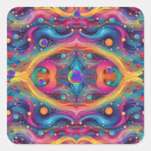 Astrology planet space galaxy universe square sticker