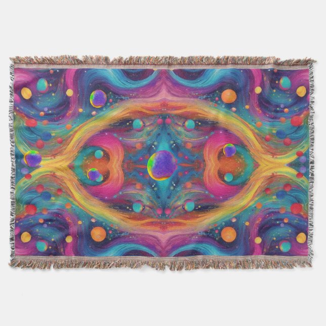 Astrology planet space galaxy universe  throw blanket (Front)