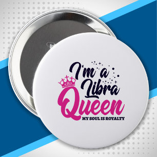 Astrology - September October Birthday Libra Queen 10 Cm Round Badge