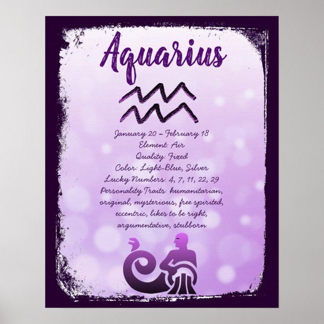 Astrology Sign Aquarius Horoscope Zodiac Symbol (Front)