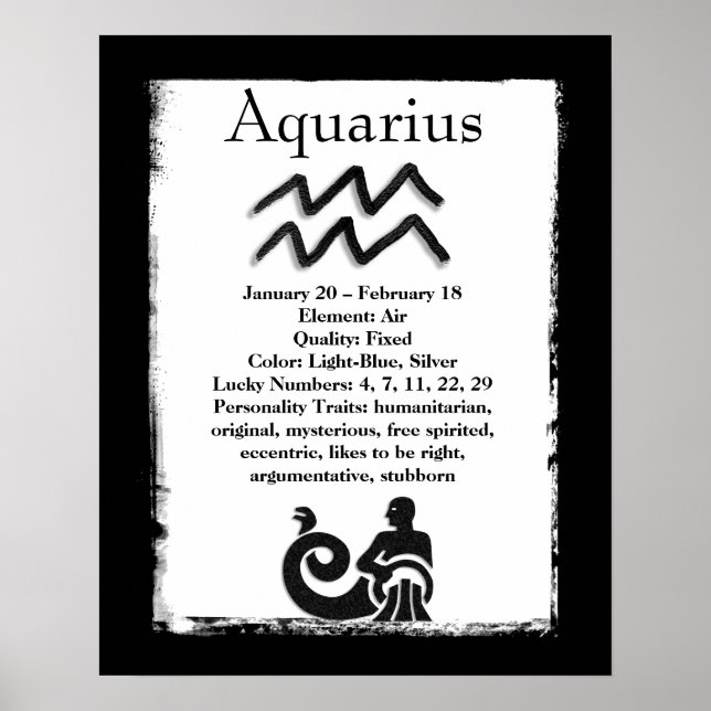 Astrology Sign Aquarius Horoscope Zodiac Symbol (Front)