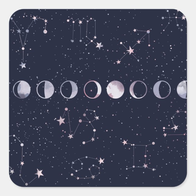 Astrology Sky Square Sticker (Front)