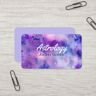Astrology spiritual galaxy stars sky business card