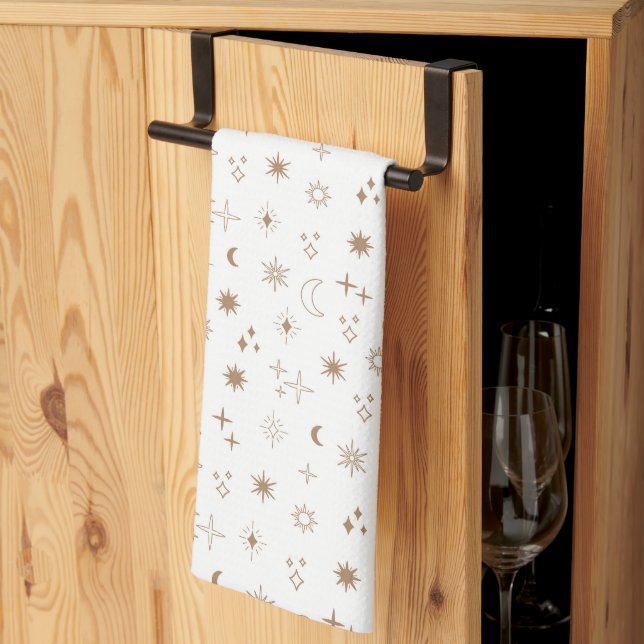 Astrology Star Pattern Tea Towel (Thirds Fold)
