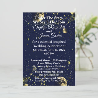 Astrology & Starry Night Theme | Celestial Wedding Invitation
