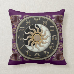 Astrology Sun and Moon Cushion
