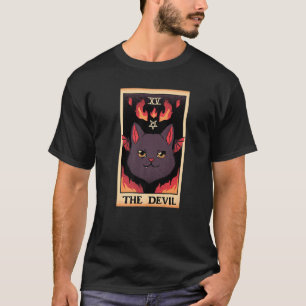 Astrology The Devil Cat Tarot Card Reader Esoteric T-Shirt