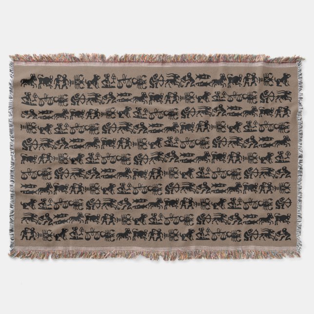 Astrology Throw Blankets Horoscope Gifts Customise (Front)