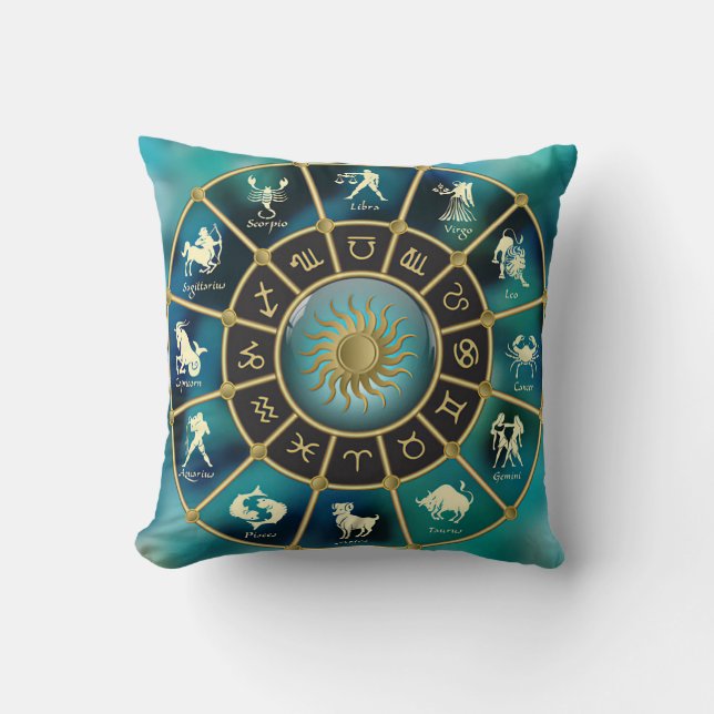Astrology Throw Pillow (Front)