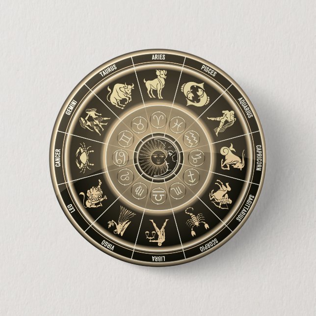 astrology wheel button  (Front)