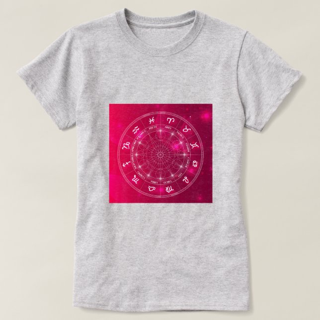 Astrology wheel Star signs T-Shirt (Design Front)