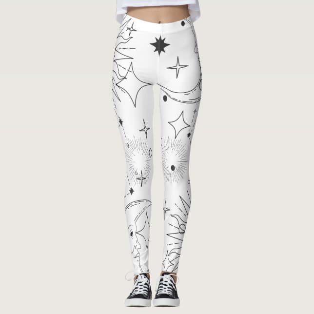 ASTROLOGY (WHITE) LEGGINGS (Front)