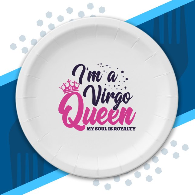 Astrology Zodiac August & September Birthday Virgo Paper Plate (Creator Uploaded)