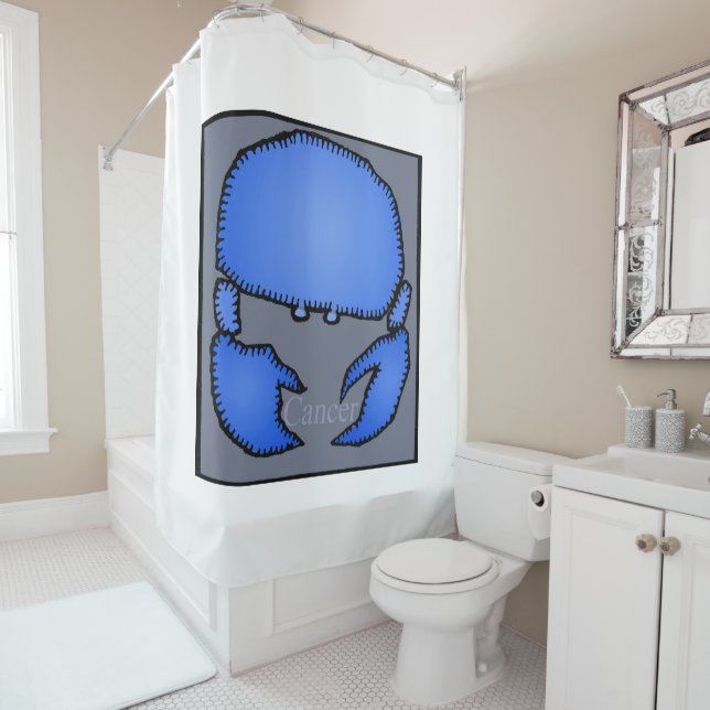 Astrology Zodiac Cancer Sign Birthday Shower C Shower Curtain (In Situ)