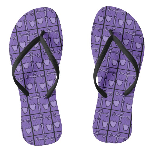 Astrology Zodiac Libra Sign Birthday FF Thongs (Footbed)