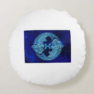 Astrology/Zodiac - Round Throw Pillow - Pisces